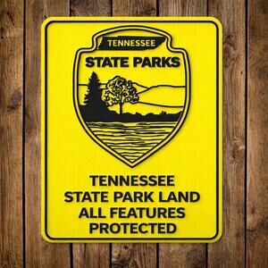 Tennessee State Park Sign All Features Protected Forest Forestry DNR Land